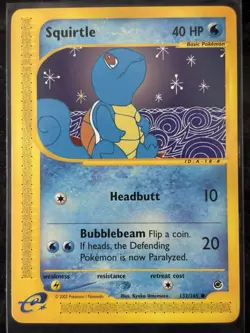 Pokemon Squirtle 132/165 Expedition Base Set - Regular VLP - Image 1