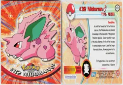 Nidoran #32 Topps Blue Logo Series 1 Pokemon NM - Image 1