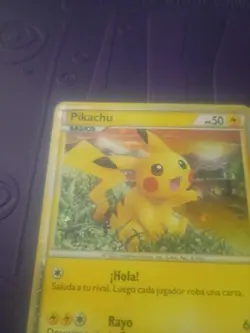 Pokemon TCG 2010 Pikachu Spanish World Collection Holo Card Moderate Condition - Image 3