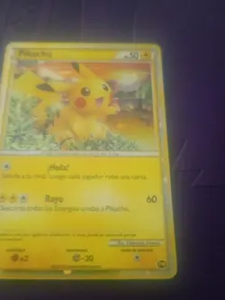 Pokemon TCG 2010 Pikachu Spanish World Collection Holo Card Moderate Condition - Image 4
