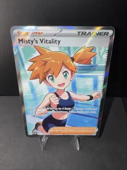 2026 Misty's Vitality 111/084 Pokemon TCG Me05: Pitch Black Full Art Holo - Image 4