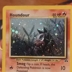 Pokemon TCG Neo Discovery Houndour 5/75 Holo Rare English Unlimited 50 HP - Image 1