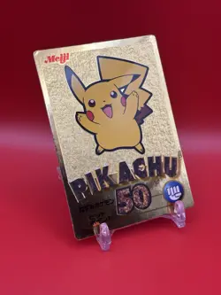 Meiji Pikachu Pokemon Get Card #U86 Gold Holo 2000 Meiji Promo - Image 2