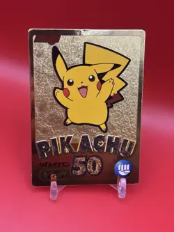 Meiji Pikachu Pokemon Get Card #U86 Gold Holo 2000 Meiji Promo - Image 3