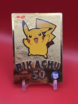 Meiji Pikachu Pokemon Get Card #U86 Gold Holo 2000 Meiji Promo - Image 4