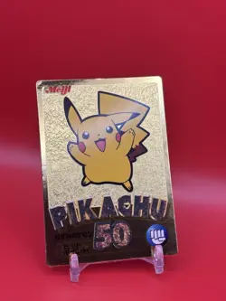 Meiji Pikachu Pokemon Get Card #U86 Gold Holo 2000 Meiji Promo - Image 5