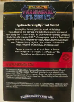Pokemon TCG Mega Evolution Phantasmal Flames Booster Bundles New Sealed 6 Packs - Image 2
