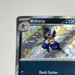 Bisharp - Paldean Fates - Shiny Holo Rare - NM 186/091 - Pokemon TCG - Image 2