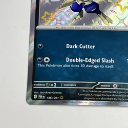 Bisharp - Paldean Fates - Shiny Holo Rare - NM 186/091 - Pokemon TCG - Image 5