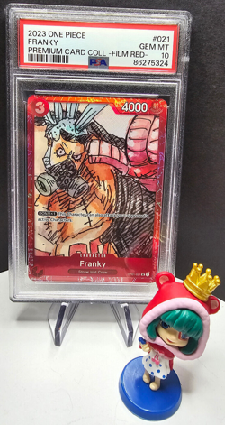 PSA 10 Franky OP01 021 Red Film Premium Collection One Piece Card Game English - Image 1