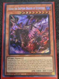 Yugioh - Veidos the Eruption Dragon of Extinction - PHNI-EN090 - Secret Rare -NM - Image 1