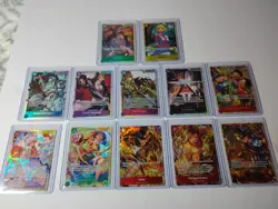 One Piece Op13- Monkey.D.luffy Mixed Holo Lot Of 12,SEC,SR,1 Luffy Op-05 SER. - Image 1