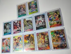 One Piece Op13- Monkey.D.luffy Mixed Holo Lot Of 12,SEC,SR,1 Luffy Op-05 SER. - Image 2