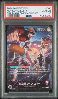2024 ONE PIECE PROMOS PSA MAGAZINE EXCLUSIVE #060 MONKEY D. LUFFY PSA 10 - Image 1