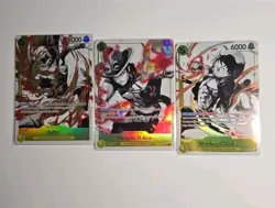 One Piece ST13 Lot Of 3 - 008 Sabo - 011 Ace - 015 Luffy PARALLEL - Image 1