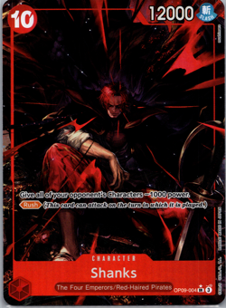 One Piece TCG Shanks OP09-004 SR Alt Art Emperors in the New World English - NM - Image 1