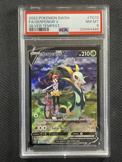 Pokemon Cards PSA 8 NM-MT Serperior V Silver Tempest Swsh 2022 TG13/TG30 - Image 1