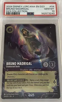 Disney Lorcana Bruno Madrigal PSA 10 Undetected Uncle 04/D23 - D23 Collection - Image 1