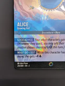 Alice Growing Girl 213/204 Enchanted Rise of the Floodborn NM Disney Lorcana - Image 3