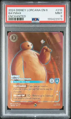 DISNEY LORCANA EN 6-AZURITE SEA BAYMAX - PERSONAL HEALTHCARE COMPANION PSA 9 - Image 1