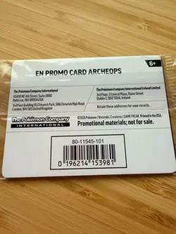 SEALED Pokemon Archeops Promo Card 051/086 Field Museum Chicago Fossil Museum - Image 5