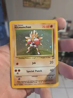 Hitmonchan - 8/130 - Pokemon Base Set 2 Holo Rare Card WOTC - Image 1