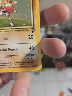 Hitmonchan - 8/130 - Pokemon Base Set 2 Holo Rare Card WOTC - Image 2
