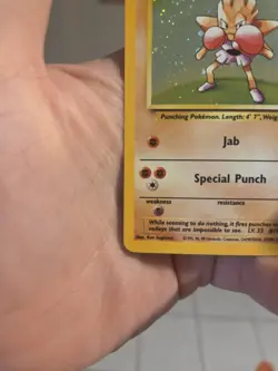Hitmonchan - 8/130 - Pokemon Base Set 2 Holo Rare Card WOTC - Image 3