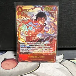 Bandai One Piece Card Game Portgas D. Ace Foil Alt Art Lot 3 OP01-013 - Image 2