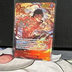 Bandai One Piece Card Game Portgas D. Ace Foil Alt Art Lot 3 OP01-013 - Image 3