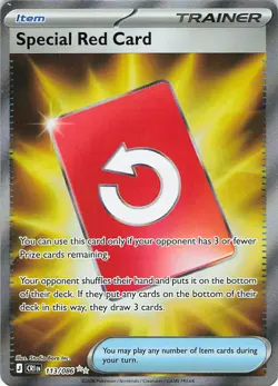 Special Red Card 113/086 Ultra Rare Chaos Rising Pokemon Holo Near Mint - Image 1