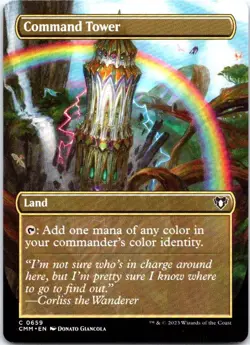 Command Tower (Borderless) 659 Common Commander Masters Magic: The Gathering NM - Image 1
