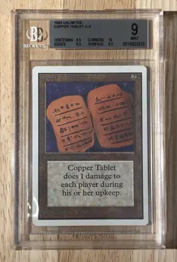 MTG - Copper Tablet - Unlimited - Graded BGS 9+++ with 10/9.5/9.5 subgrades - Image 1
