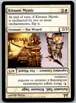 Kitsune Mystic // Autumn-Tail, Kitsune Sage 28 Champions of Kamigawa Magic LP - Image 1
