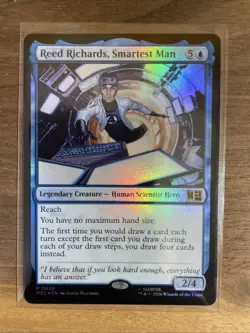Reed Richards, Smartest Man (Foil) Rare MTG Marvel Super Heroes Commander - Image 1