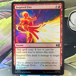 Inspired Fire 0690 Commander: MTG Marvel Super Heroes - Foil - NM - Image 1