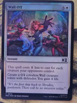 Wall Off 614 Common Commander: Marvel Super Heroes Magic: The Gathering Foil NM - Image 1