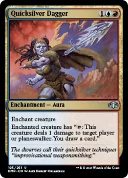NM Foil - Quicksilver Dagger [DMR - 195] Dominaria Remastered - Image 1