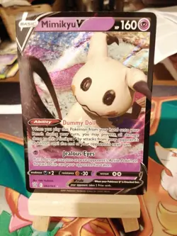 Pokemon card Mimikyu V 062/163 Battle Styles Holo Ultra Rare - Image 1