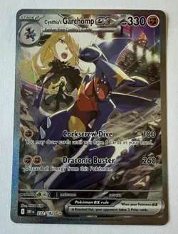 Pokemon Cynthia's Garchomp ex Ultra Rare Full Art Holo 232/182 EN - Image 1