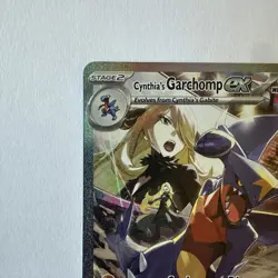 Pokemon Cynthia's Garchomp ex Ultra Rare Full Art Holo 232/182 EN - Image 3