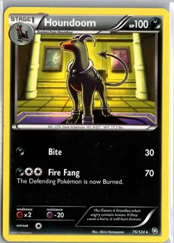 Houndoom 75/124 Rare Dragons Exalted Pokemon Moderately Played - Image 1