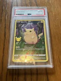 The Pokemon Company Pikachu 005/025 Full Art Holo Rare Celebrations 2021 PSA 8 - Image 1