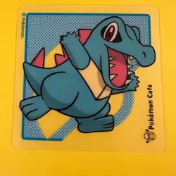 Totodile Pokemon Cafe Plastic Coaster Card Limited Novelty Japanese - Image 2