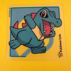 Totodile Pokemon Cafe Plastic Coaster Card Limited Novelty Japanese - Image 3