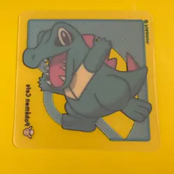 Totodile Pokemon Cafe Plastic Coaster Card Limited Novelty Japanese - Image 5