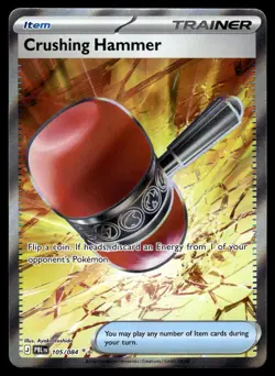 Crushing Hammer 105/084 Ultra Rare Pitch Black Pokemon Holo Near Mint - Image 1