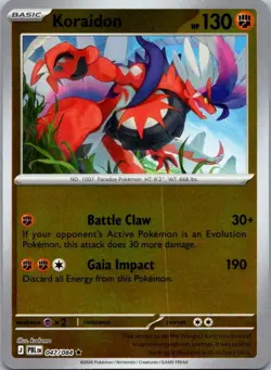 Koraidon 047/084 Rare Pitch Black Pokemon Reverse Holo Near Mint - Image 1