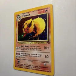 Flareon 3/64 Holo Rare Unlimited Jungle Set English 1999 Pokemon TCG 70 HP - Image 2