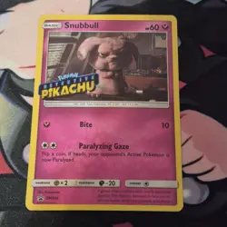 Pokemon TCG Snubbull SM200 Detective Pikachu 2019 Promo Holo - MP - Image 1